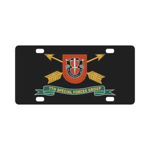 Army - 7th Special Forces Group - Flash w Br - Ribbon X 300 Classic License Plate