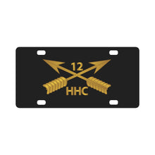 Load image into Gallery viewer, SOF - HHC - 12th SFG Branch wo Txt Classic License Plate
