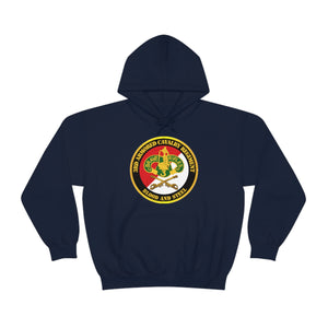 Unisex Heavy Blend Hooded Sweatshirt - Army - 3rd Armored Cavalry Regiment DUI - Red White - Blood and Steel