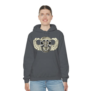 Unisex Heavy Blend Hooded Sweatshirt - SOF - Airborne Badge - SF - DUI