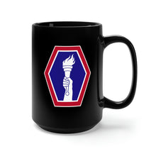 Load image into Gallery viewer, Black Mug 15oz - Army - 442nd Infantry Regimental Combat Team - SSI X 300
