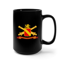 Load image into Gallery viewer, Black Mug 15oz - Army - 35th Field Artillery w Br - Ribbon
