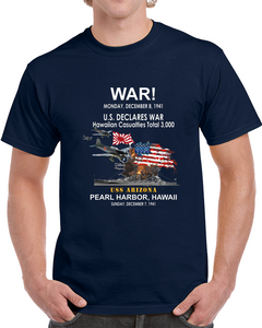 Navy - War - Attack On Pearl Harbor - Japanese Planes - Uss Arizona Classic T Shirt