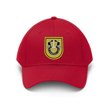 Load image into Gallery viewer, Unisex Twill Hat - 1st Special Forces Group (SFG) (Airborne) Flash with Crest - Direct to Garment (DTG) - Printed
