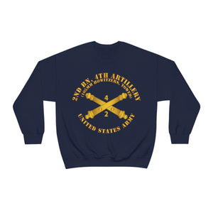 Unisex Heavy Blend Crewneck Sweatshirt - Army - 2nd Bn 4th Field Artillery Regt - 105mm w Arty Br