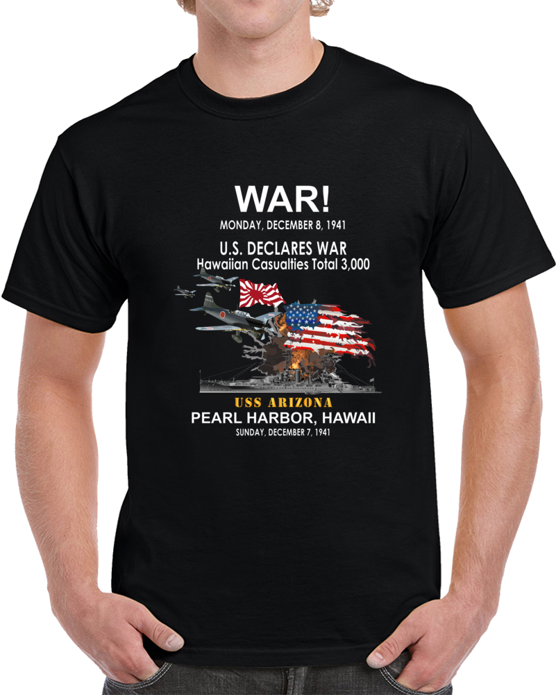 Navy - War - Attack On Pearl Harbor - Japanese Planes - Uss Arizona Classic T Shirt