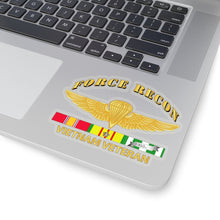 Load image into Gallery viewer, Kiss-Cut Stickers - USMC - Force Recon WIngs Vietnam Vet w VN SVC
