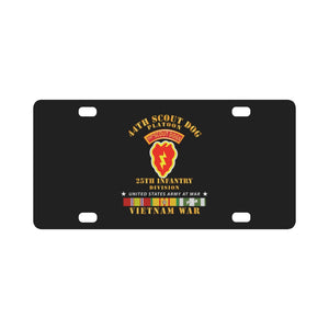 Army - 44th Scout Dog Platoon 25th Infantry Div - VN SVC Classic License Plate