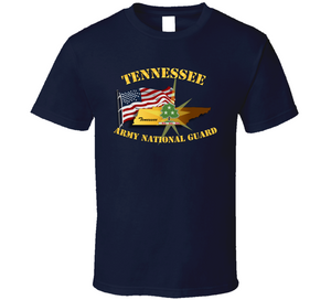 Tennessee - Army National Guard with Flag - T Shirt, Premium and Hoodie