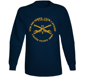Army -  5th Squadron, 15th Cavalry - Sabers W Br Long Sleeve