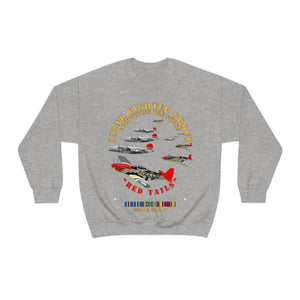 Unisex Heavy Blend Crewneck Sweatshirt - Army - AAC - 332nd Fighter Group - Red Tails - Protect Force