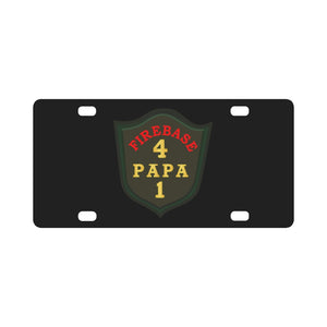 Army - Firebase 4P1 SSI - Patch wo Txt Classic License Plate