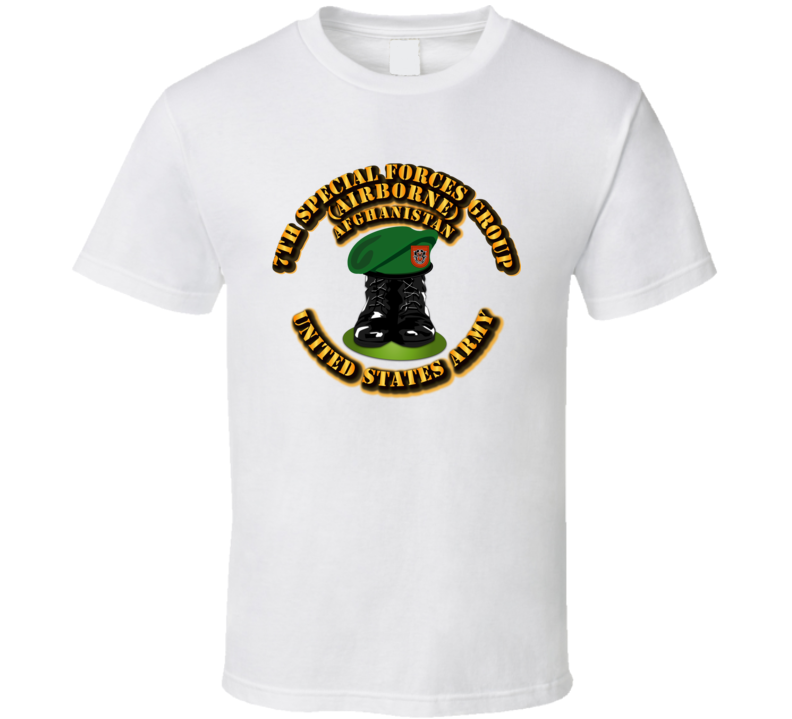 SOF - 7th SFG - Boots and Beret - Afghanistan T Shirt