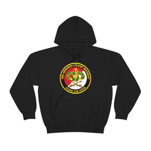 Unisex Heavy Blend Hooded Sweatshirt - Army - 3rd Armored Cavalry Regiment DUI - Red White - Blood and Steel