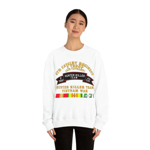 Unisex Heavy Blend Crewneck Sweatshirt - Army - F Troop, 4th Cavalry, Hunter Killer Team, Vietnam War with Vietnam Service Ribbons