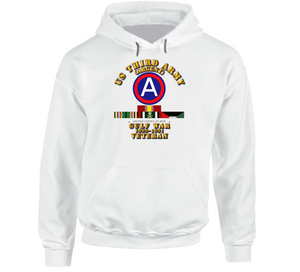 Army - 3rd Us Army - Gulf War 1990 - 1991 W Svc And Swasm 2 Stars Hoodie