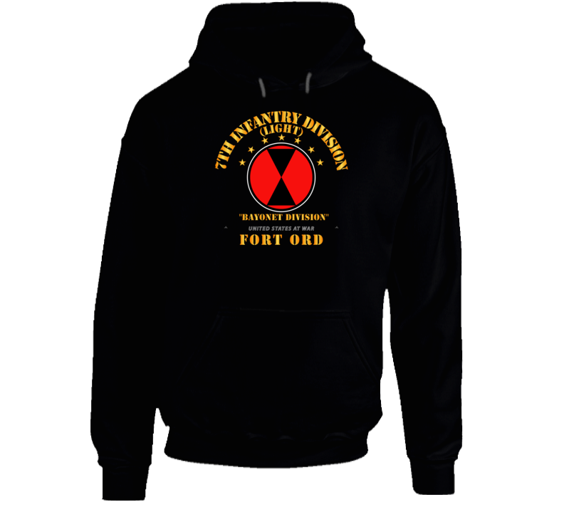 Army - 7th Infantry Division - Ft Ord Hoodie