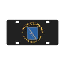 Load image into Gallery viewer, Army - 371st Infantry Regiment - DUI (V1) - Black Devils Classic License Plate
