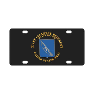 Army - 371st Infantry Regiment - DUI (V1) - Black Devils Classic License Plate