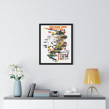 Load image into Gallery viewer, Premium Framed Vertical Poster - Map - Vietnam Units -with Wpns - Equipment
