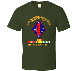 Army - 1st Marine Regiment - Vietnam 1966 - 1971 W Vn Svc Car Classic T Shirt