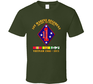Army - 1st Marine Regiment - Vietnam 1966 - 1971 W Vn Svc Classic T Shirt