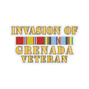 Kiss-Cut Stickers - Army - Grenada Invasion Veteran w EXP SVC