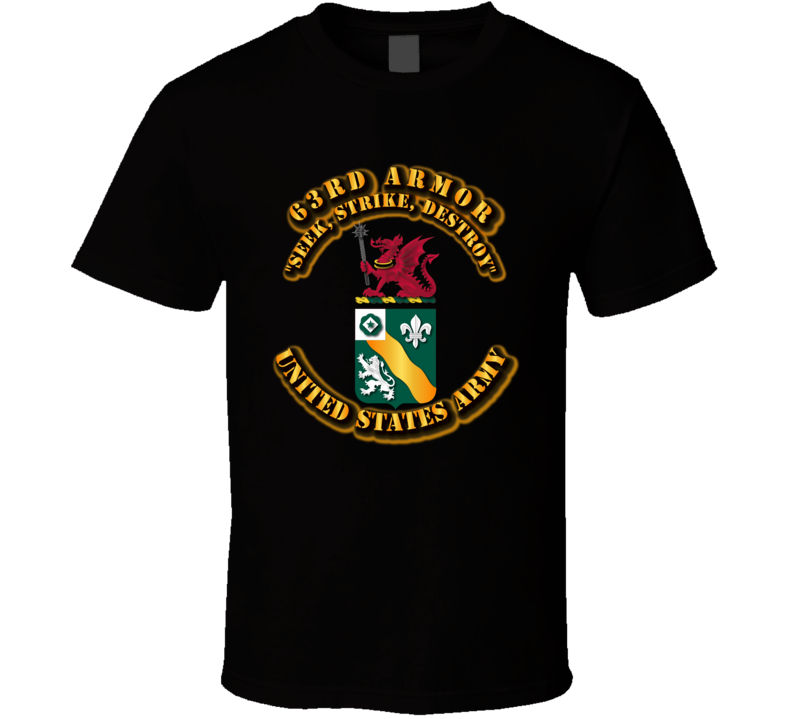 Coat of Arms - 63rd Armor T Shirt, Premium and Hoodie