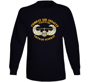 Army - Combat Air Assault - Vietnam w 3 Star Long Sleeve