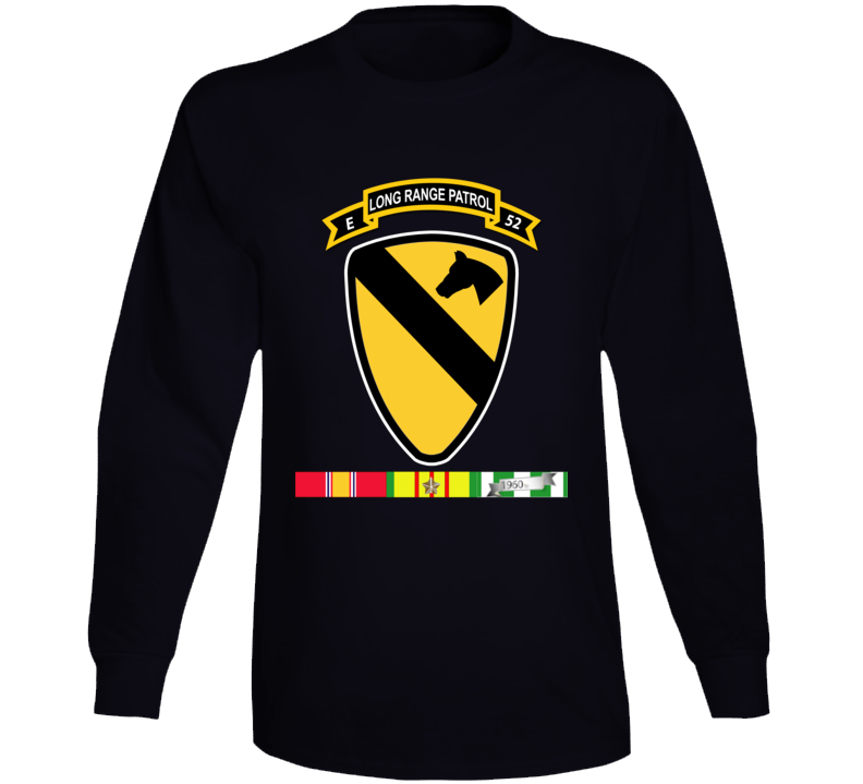 Army - E Co - 52nd Inf ABN - 1st Cav Div w VN SVC V1 Long Sleeve