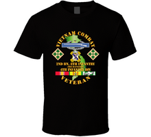 Load image into Gallery viewer, Army - Vietnam Combat Infantry Veteran w 2nd Bn 8th Inf (Mech) - 4th ID SSI Classic T Shirt
