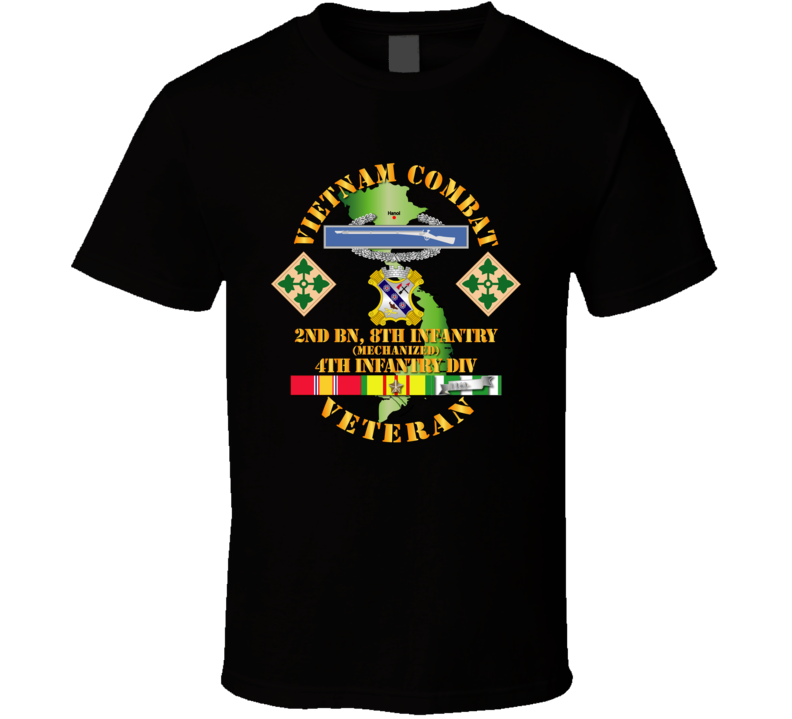 Army - Vietnam Combat Infantry Veteran w 2nd Bn 8th Inf (Mech) - 4th ID SSI V1 Classic T Shirt