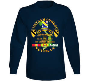 Army - Vietnam Combat Veteran w  E Co - 52nd Inf ABN - 1st Cav Div Long Sleeve