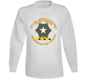 Army - 1st Bn 36th Infantry DUI - Combat Vet - Afghanistan War Vet Long Sleeve