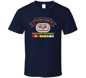 Army - 11th Pathfinder Detachment - Vietnam Vet w Abn Badge Cbt Star V1 Classic T Shirt