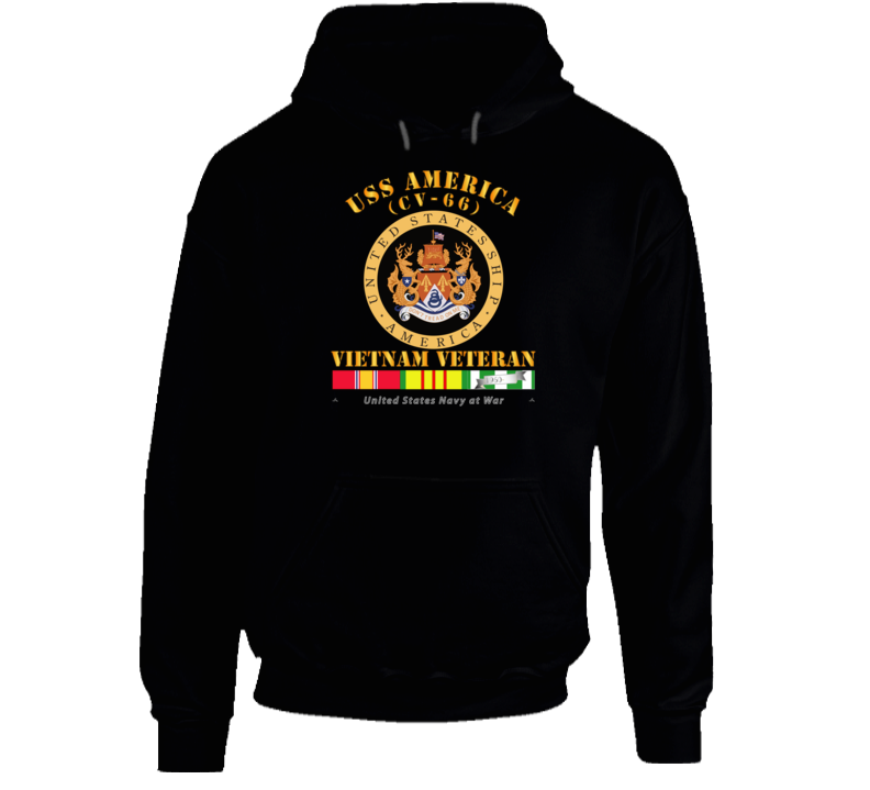 Navy - USS America (CV-66) - Vietnam Vet w VN SVC Hoodie