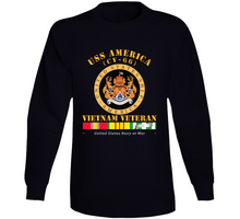 Load image into Gallery viewer, Navy - USS America (CV-66) - Vietnam Vet w VN SVC V1 Long Sleeve
