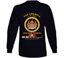 Load image into Gallery viewer, Navy - USS America (CV-66) - Gulf War Vet w Gulf  War SVC V1 Long Sleeve
