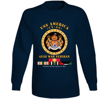 Load image into Gallery viewer, Navy - USS America (CV-66) - Gulf War Vet w Gulf  War SVC V1 Long Sleeve
