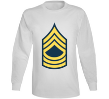 Load image into Gallery viewer, Army - Enlisted - MSG - Master Sergeant  - Blue wo Txt Long Sleeve
