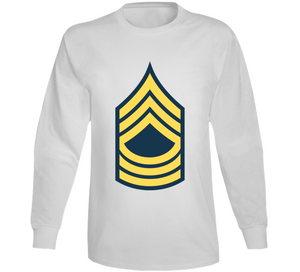 Army - Enlisted - MSG - Master Sergeant  - Blue wo Txt Long Sleeve