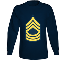 Load image into Gallery viewer, Army - Enlisted - MSG - Master Sergeant  - Blue wo Txt Long Sleeve
