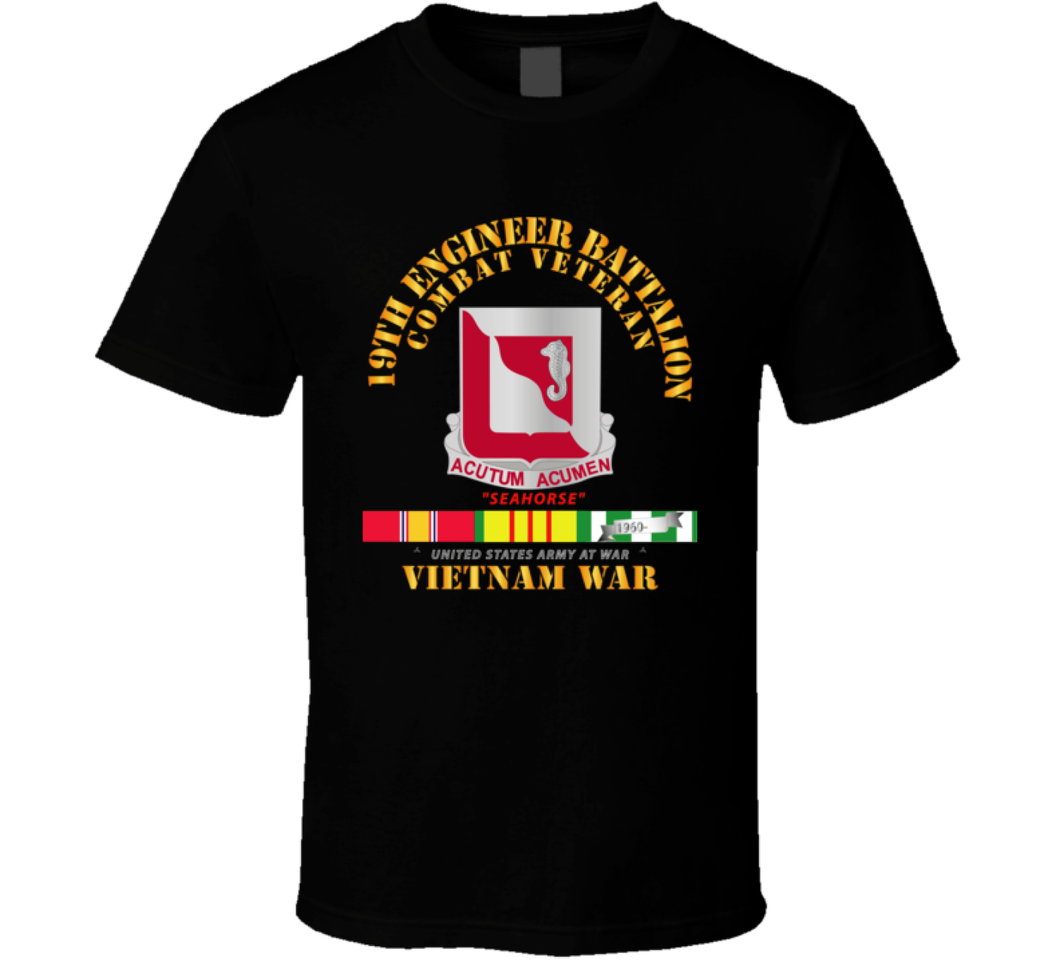 Army - 19th Engineer Battalion - w VN SVC V1 Classic T Shirt