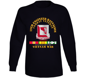 Army - 19th Engineer Battalion - w VN SVC V1 Long Sleeve