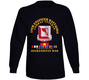 Army - 19th Engineer Battalion - Afghanistan War w SVC V1 Long Sleeve