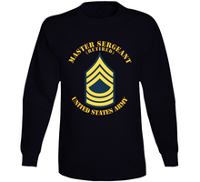 Load image into Gallery viewer, Army - Enlisted - MSG - Master Sergeant  - Blue - Retired Long Sleeve
