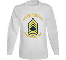 Load image into Gallery viewer, Army - Enlisted - MSG - Master Sergeant  - Blue - Retired Long Sleeve
