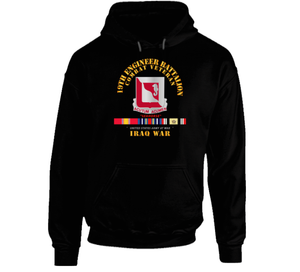 Army - 19th Engineer Battalion - Iraq War w SVC Hoodie