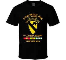 Load image into Gallery viewer, Army - 34th Scout Dog Platoon 1st Cav w Tab - VN SVC Classic T Shirt
