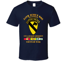 Load image into Gallery viewer, Army - 34th Scout Dog Platoon 1st Cav w Tab - VN SVC Classic T Shirt
